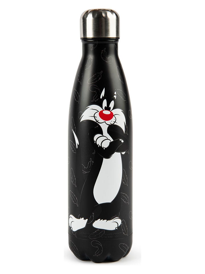 Trendy Kitchen by EXCÉLSA Butelka termiczna "Looney Tunes" w kolorze czarnym - 500 ml rozmiar: onesize