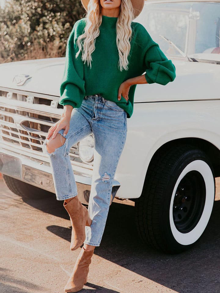 Milan Kiss Sweter w kolorze zielonym rozmiar: XL