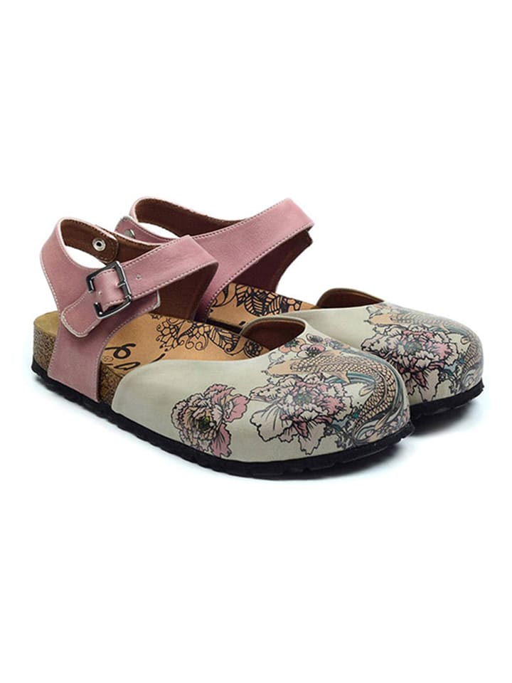 Calceo Półsandały w kolorze kremowo-jasnoróżowym rozmiar: 42