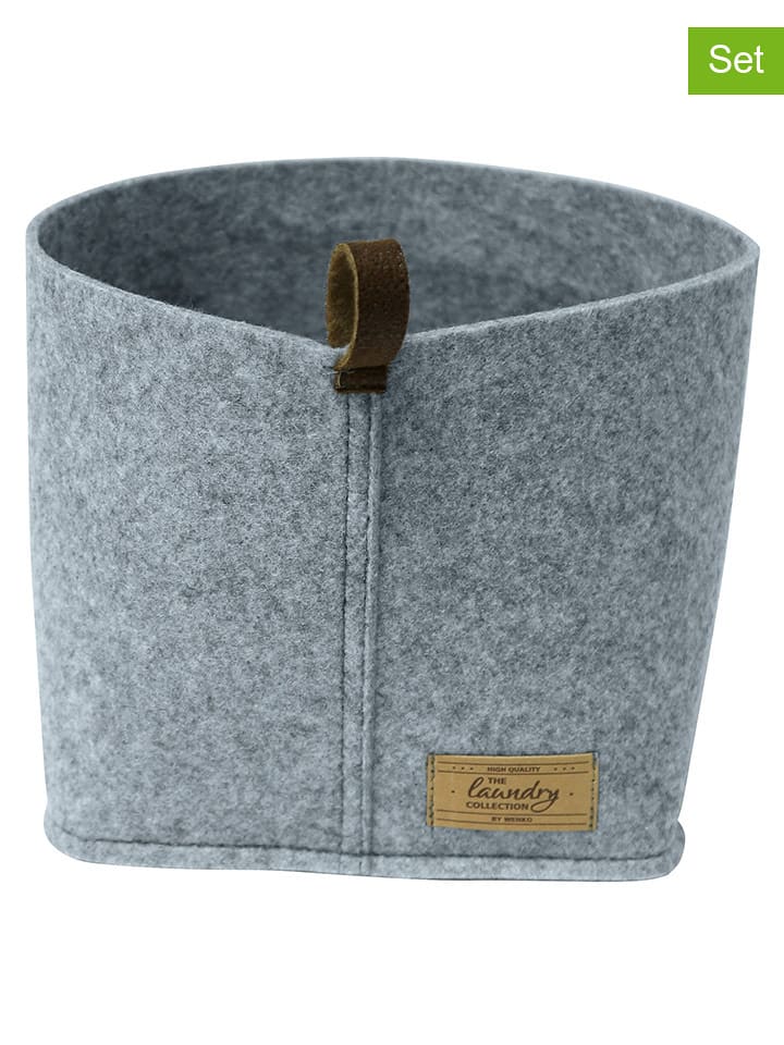 Wenko Kosze (2 szt.) '"Feli" w kolorze szarym - 18 x 13 x 12 cm rozmiar: onesize