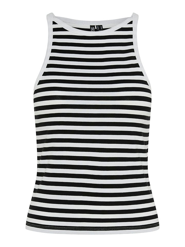 Pieces Top "Jane" w kolorze czarno-białym rozmiar: L