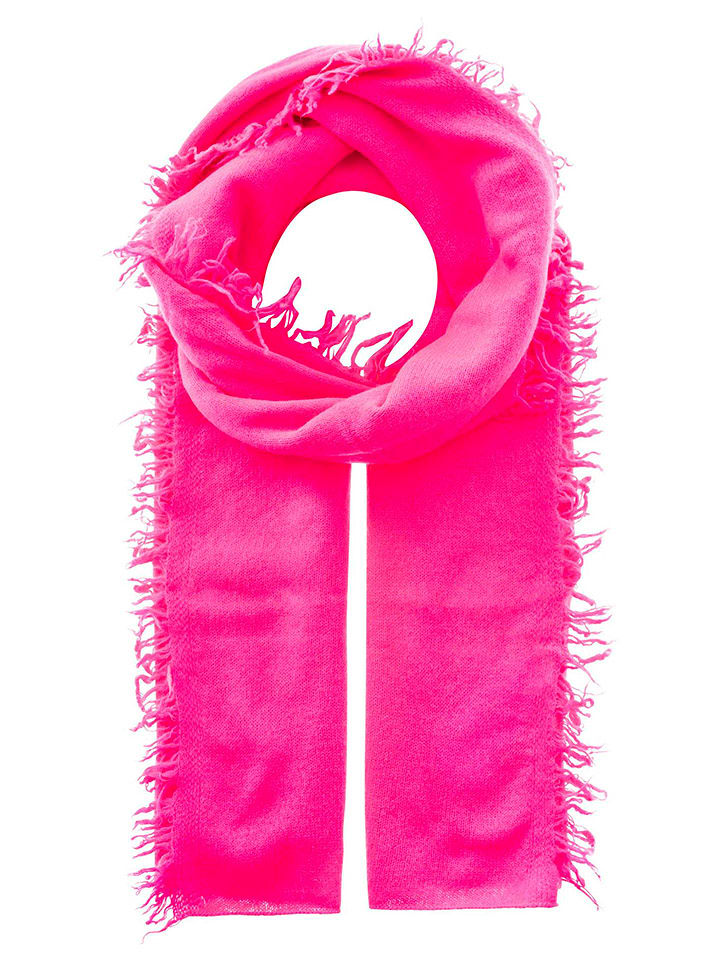 Zwillingsherz Kaszmirowy szal w kolorze różowym - 190 x 75 cm rozmiar: onesize