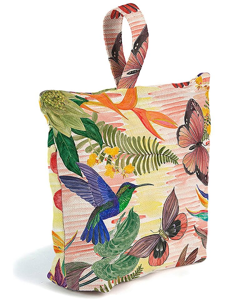 Madre Selva Stoper "Colorful Jungle" w kolorze beżowym ze wzorem do drzwi - 22 x 22 x 10 cm rozmiar: onesize