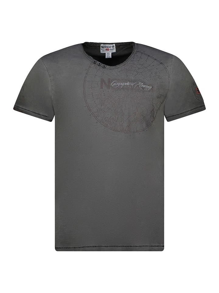 Geographical Norway Koszulka "Jimperable" w kolorze antracytowym rozmiar: S