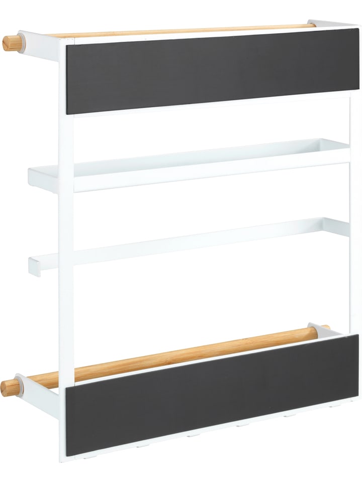 Wenko Regał kuchenny "Magna" w kolorze biało-brązowym - 33 x 34 x 8 cm rozmiar: onesize