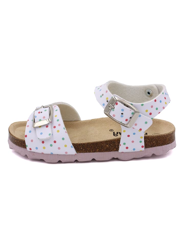 billowy Sandały w kolorze białym ze wzorem rozmiar: 25