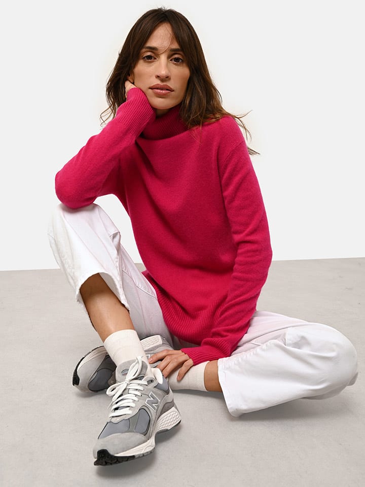 Just Cashmere Kaszmirowy golf "Lexie" w kolorze różowym rozmiar: S