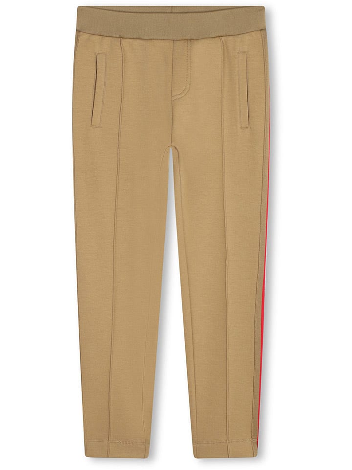 Karl Lagerfeld Kids Spodnie dresowe w kolorze jasnobrązowym rozmiar: 128