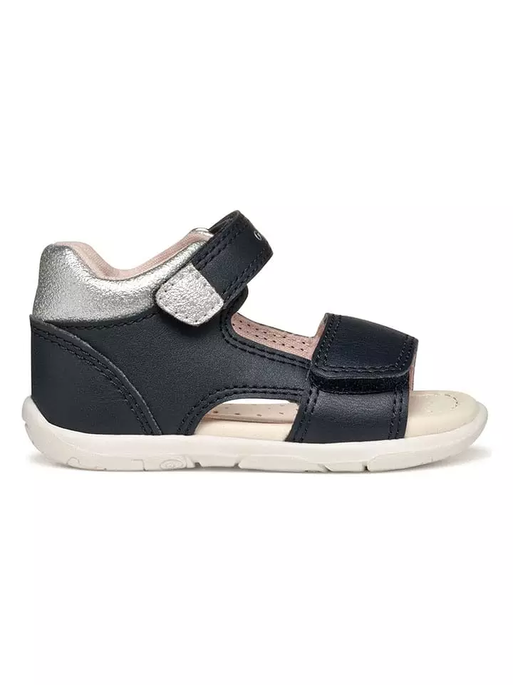 Geox Sandały "Tapuz" w kolorze srebrno-granatowym rozmiar: 21