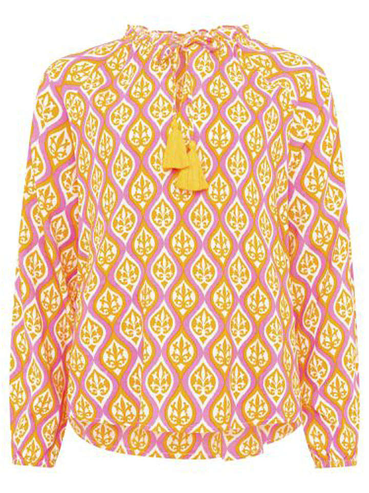 Zwillingsherz Bluzka w kolorze żółto-jasnoróżowym rozmiar: S/M