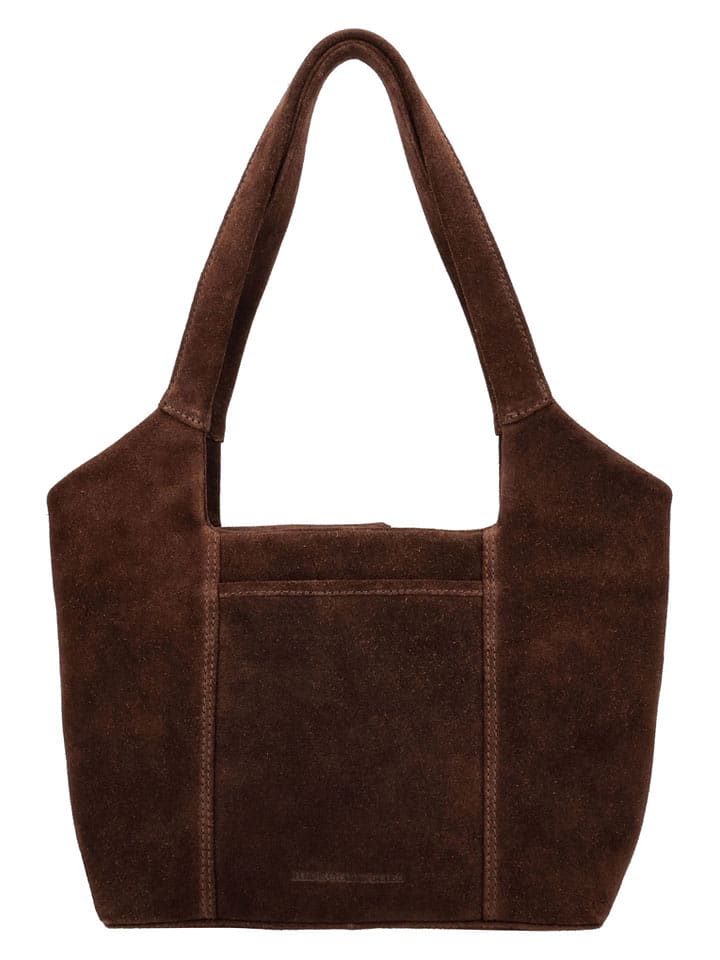 HIDE & STITCHES Skórzana torebka "Brazos" w kolorze czarnym - 38 x 23 x 11 cm rozmiar: onesize