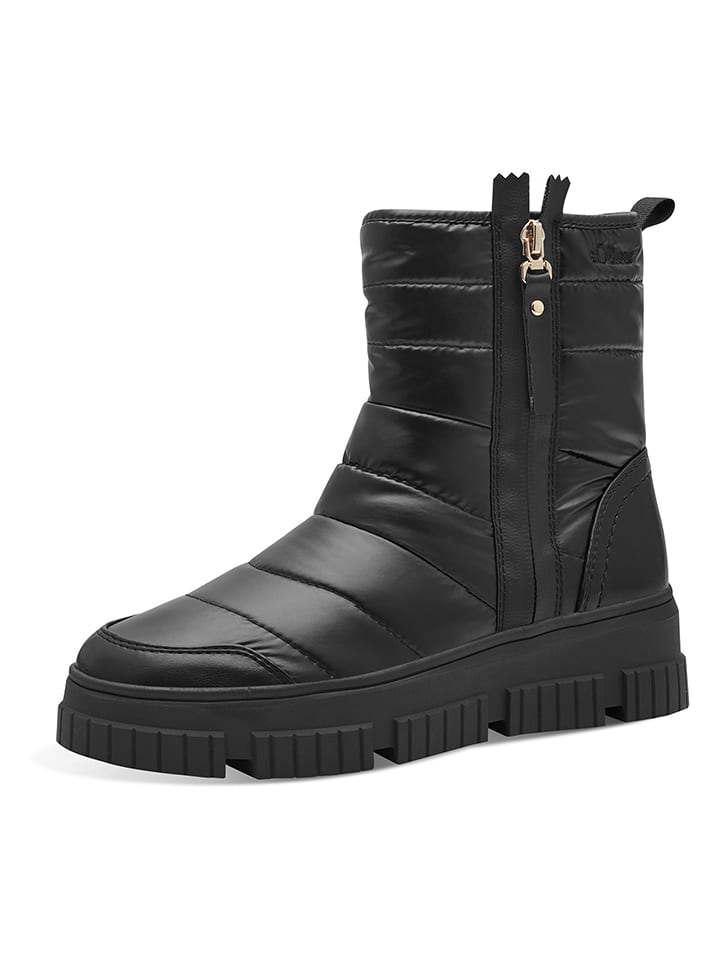 s.Oliver Botki zimowe w kolorze czarnym rozmiar: 36