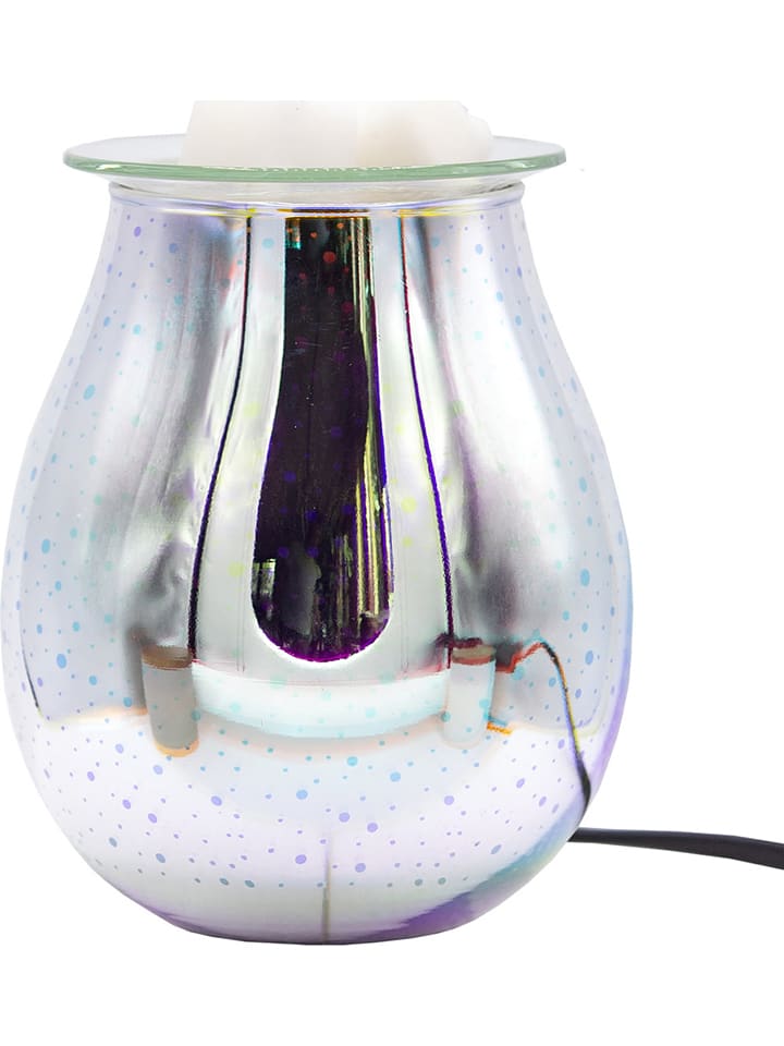 Candle Brothers Elektryczny kominek "Jupiter" w kolorze srebrnym - wys. 16 x Ø 12 cm rozmiar: onesize