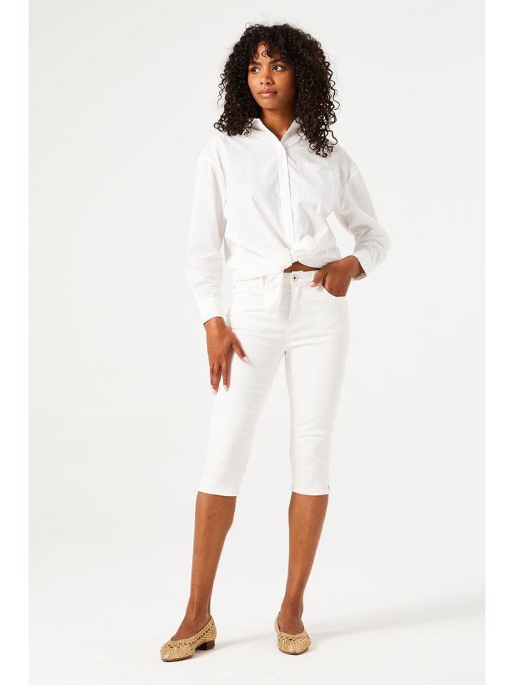 Garcia Rybaczki dżinsowe - Skinny fit - w kolorze białym rozmiar: W26