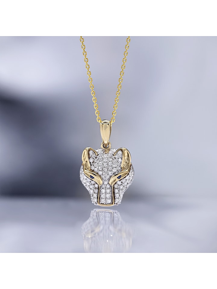 DIAMOND & CO Złota zawieszka "Panthère" z diamentami rozmiar: onesize