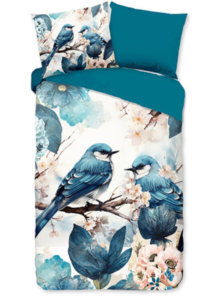 Pure Komplet pościeli "Zari" w kolorze turkusowym z mikrofibry rozmiar: 135x200 cm