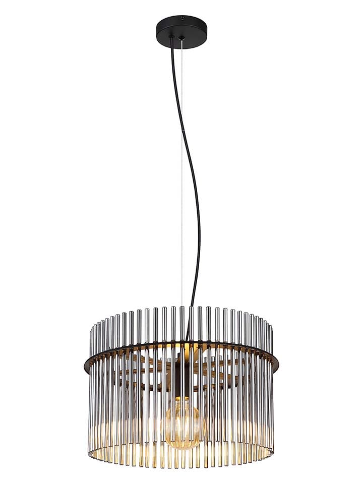 Globo lighting Lampa wisząca "Gorley" w kolorze czarno-szarym - Ø 40 cm rozmiar: onesize