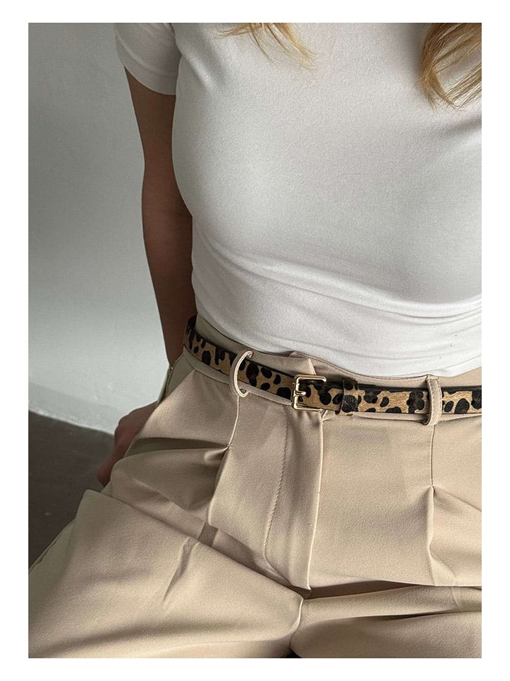 Lucky Bees Pasek w kolorze czarno-brązowym - dł. 100 cm rozmiar: onesize