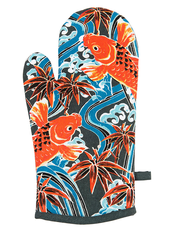 Trendy Kitchen by EXCÉLSA Rękawica kuchenna w kolorze szarym ze wzorem - 32 x 18 cm rozmiar: onesize