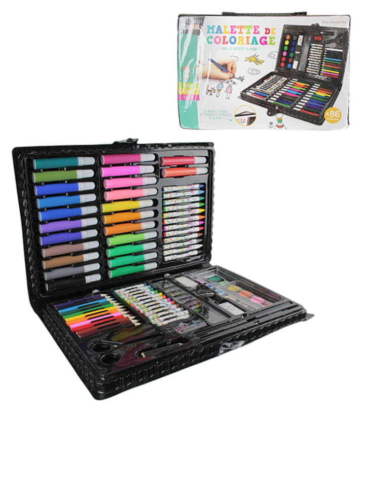 The Home Deco Kids 86-częściowy zestaw w kolorze czarnym do malowania - 3+ rozmiar: onesize