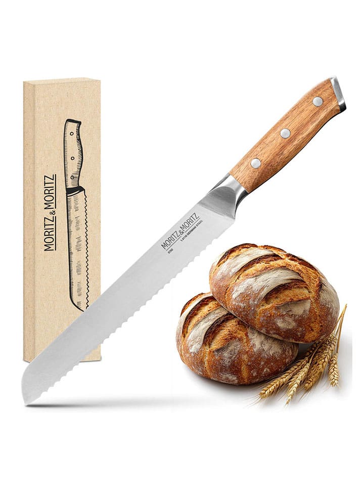 Moritz & Moritz Nóż w kolorze jasnobrązowym do pieczywa - dł. 33 cm rozmiar: onesize