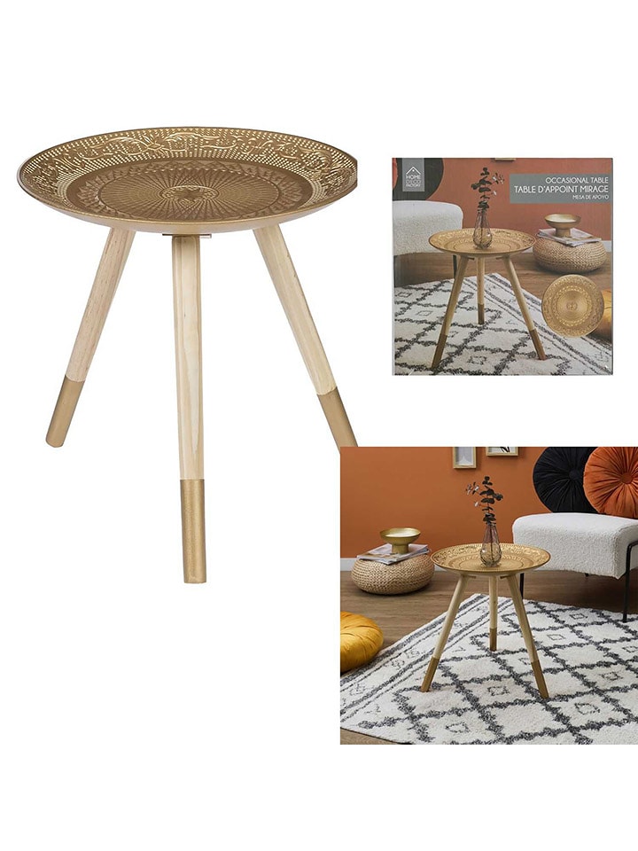 Ethnical Life Stolik w kolorze złotym - wys. 42 x Ø 40 cm rozmiar: onesize