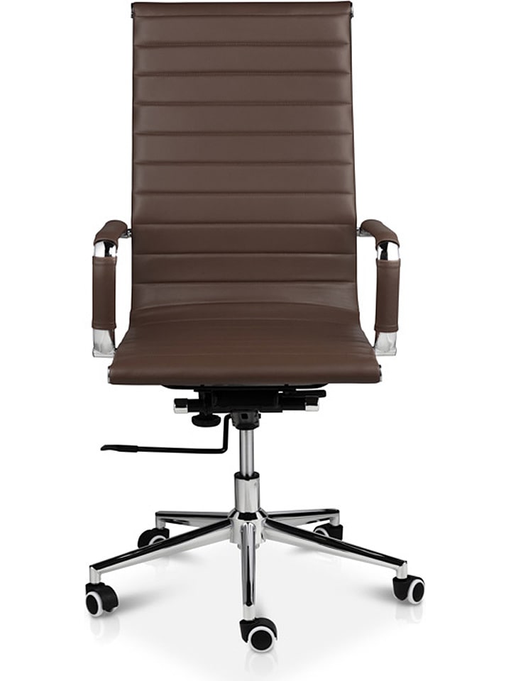 Lifa Living Krzesło biurowe "Brisbane" w kolorze brązowym - 55 x 115 x 47 cm rozmiar: onesize