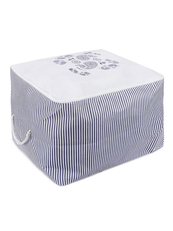 Colourful Cotton Torba w kolorze niebiesko-białym do przechowywania - 44 x 39 x 30 cm rozmiar: onesize