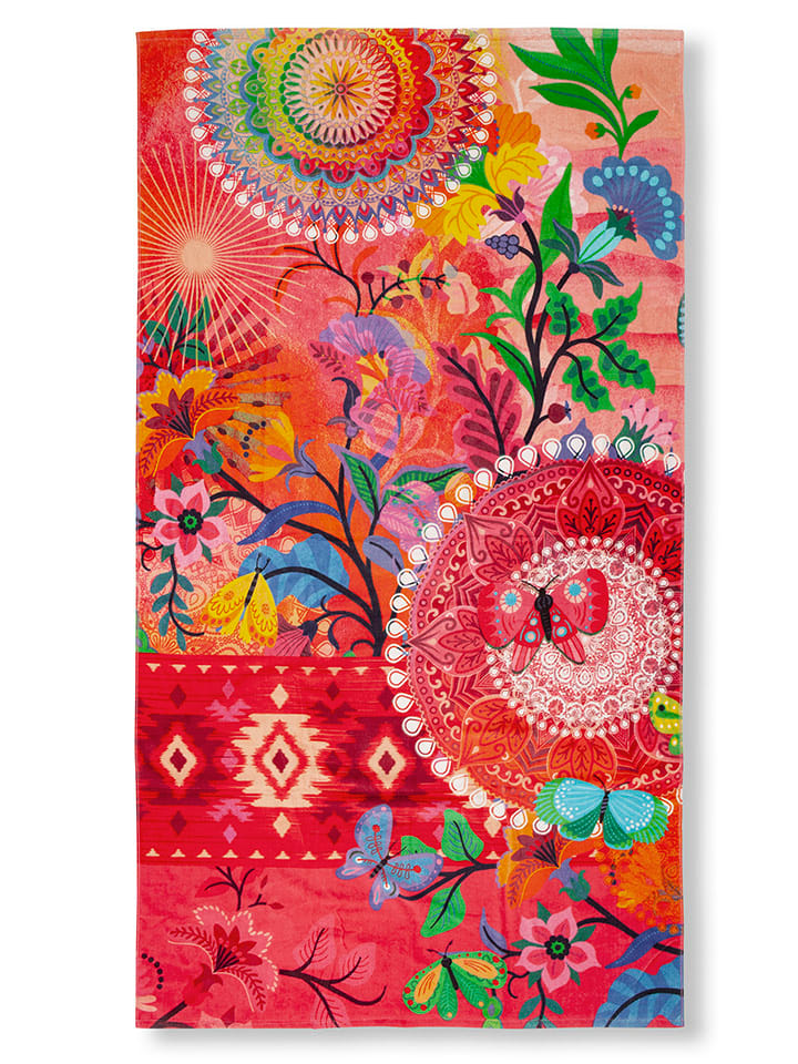 Hip Ręcznik plażowy "Giselah" w kolorze czerwonym ze wzorem rozmiar: 100x180 cm