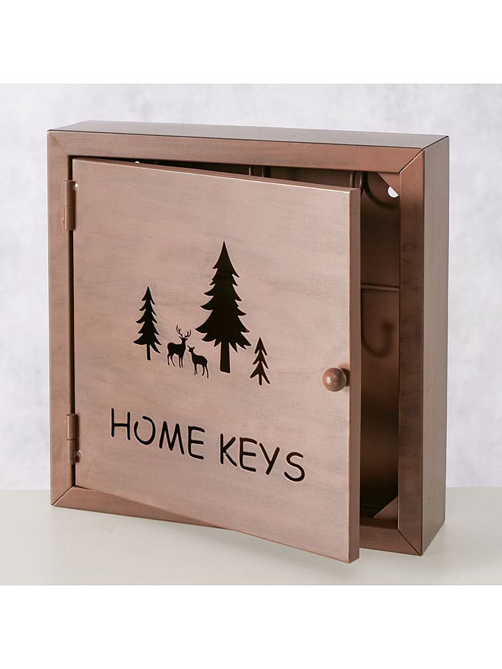 Boltze Skrzynka w kolorze jasnobrązowym na klucze - 25,5 x 25,5 cm rozmiar: onesize