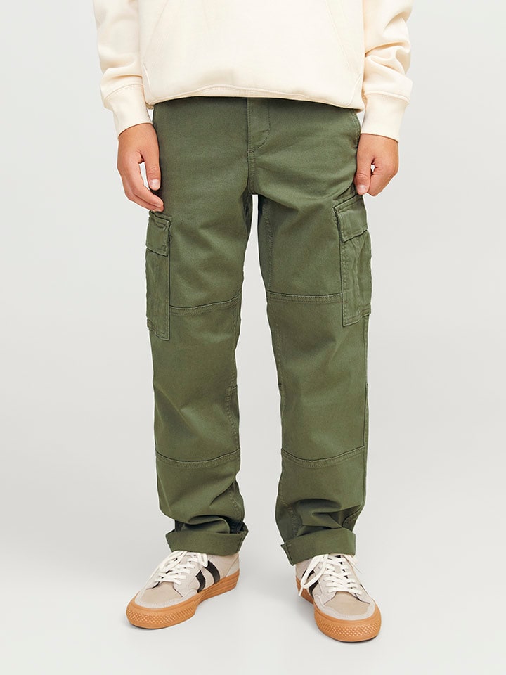 JACK & JONES Junior Bojówki "Kane" w kolorze khaki rozmiar: 146