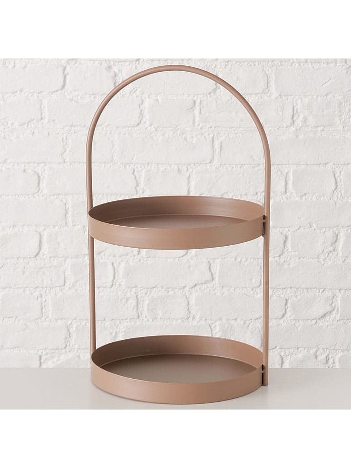 Boltze Etażerka "Joko" w kolorze jasnobrązowym - wys. 45 x Ø 27 cm rozmiar: onesize