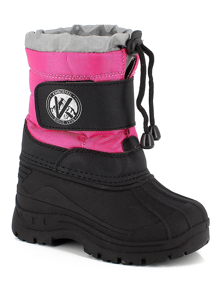 Kimberfeel Kozaki zimowe "Montreal" w kolorze różowo-czarnym rozmiar: 33/34