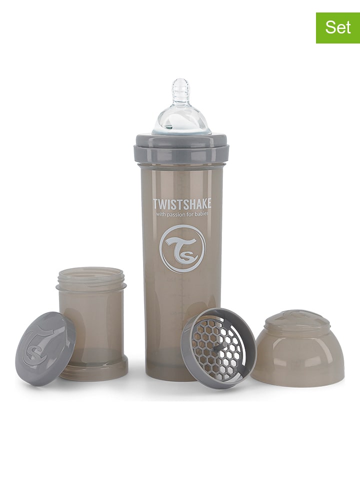 Twistshake 5-częściowy zestaw w kolorze jasnoszarym - 330 ml rozmiar: onesize