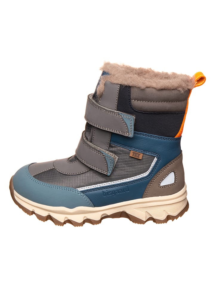 bisgaard Skórzane botki zimowe "Torben" w kolorze niebiesko-szarym rozmiar: 28