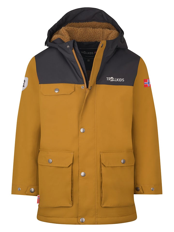 Trollkids Parka "Gudvangen" w kolorze jasnobrązowym rozmiar: 176