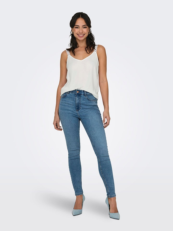 ONLY Top "Tilde" w kolorze białym rozmiar: XS