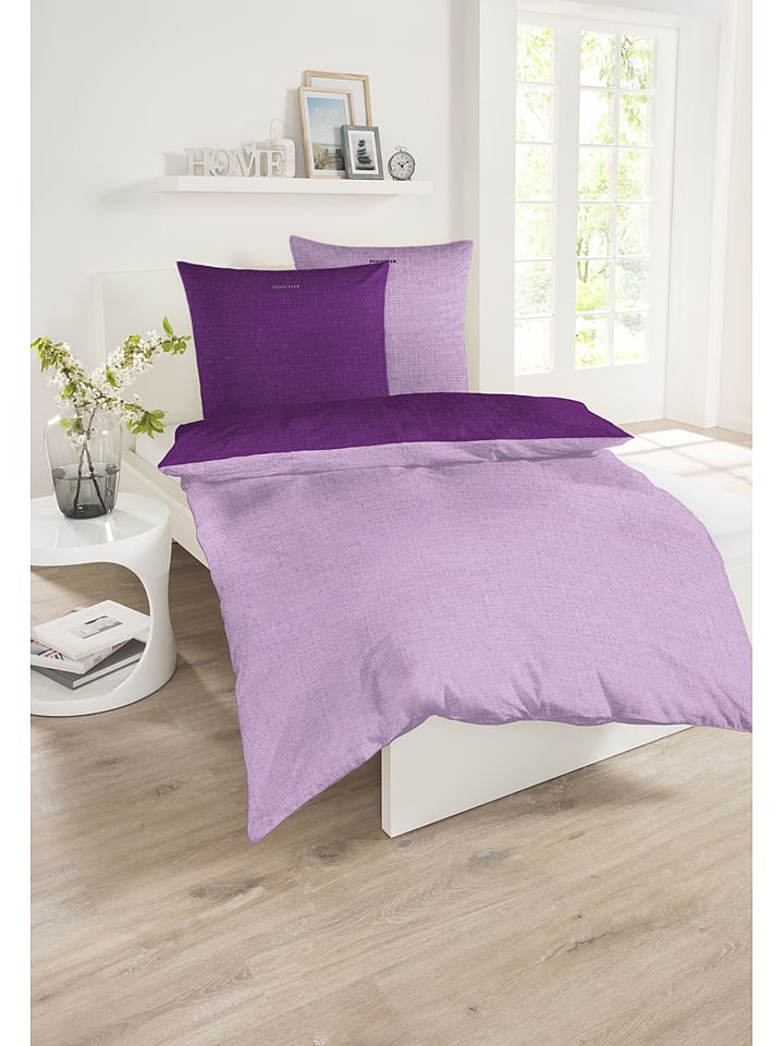 Schiesser Komplet pościeli renforcé w kolorze fioletowym rozmiar: 135x200 cm