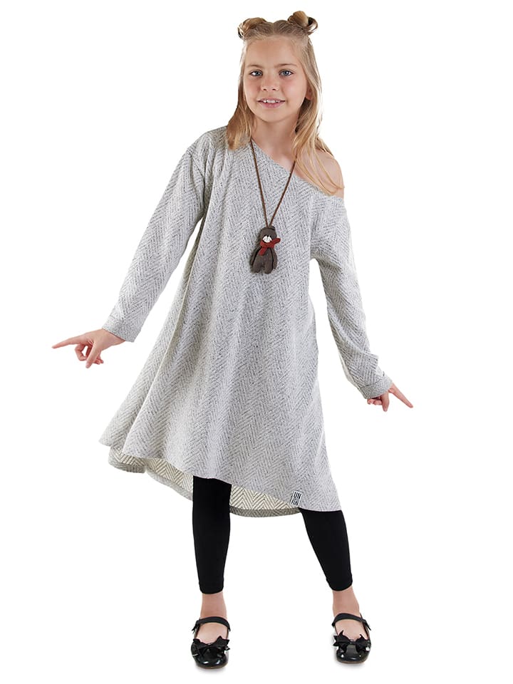 Denokids Sukienka w kolorze jasnoszarym rozmiar: 110