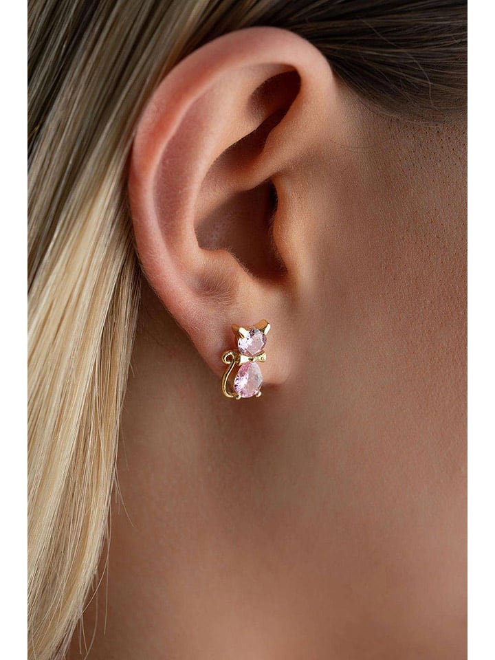 Heliophilia Pozłacane kolczyki-wkrętki z cyrkoniami rozmiar: onesize