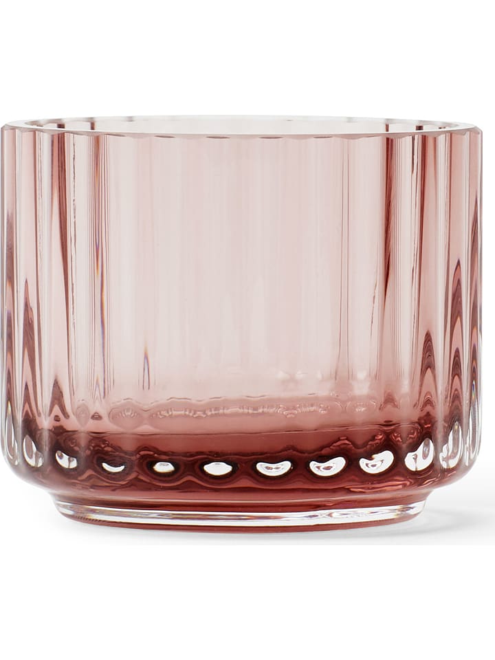 LYNGBY Świecznik w kolorze jasnoróżowym - wys. 5,5 x Ø 6,7 cm rozmiar: onesize