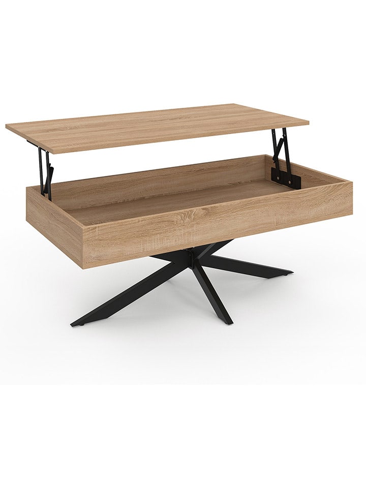 IDOMYA Essentials Ława "Spider" w kolorze jasnobrązowo-czarnym - 100 x 40 x 50 cm rozmiar: onesize