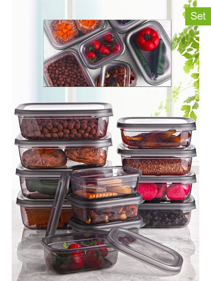 Violeta Home Pojemniki (12 szt.) w kolorze szarym rozmiar: onesize