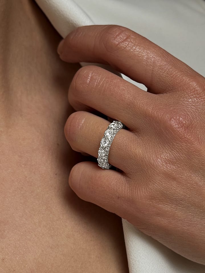 DI GIORGIO Srebrny pierścionek z cyrkoniami rozmiar: 54