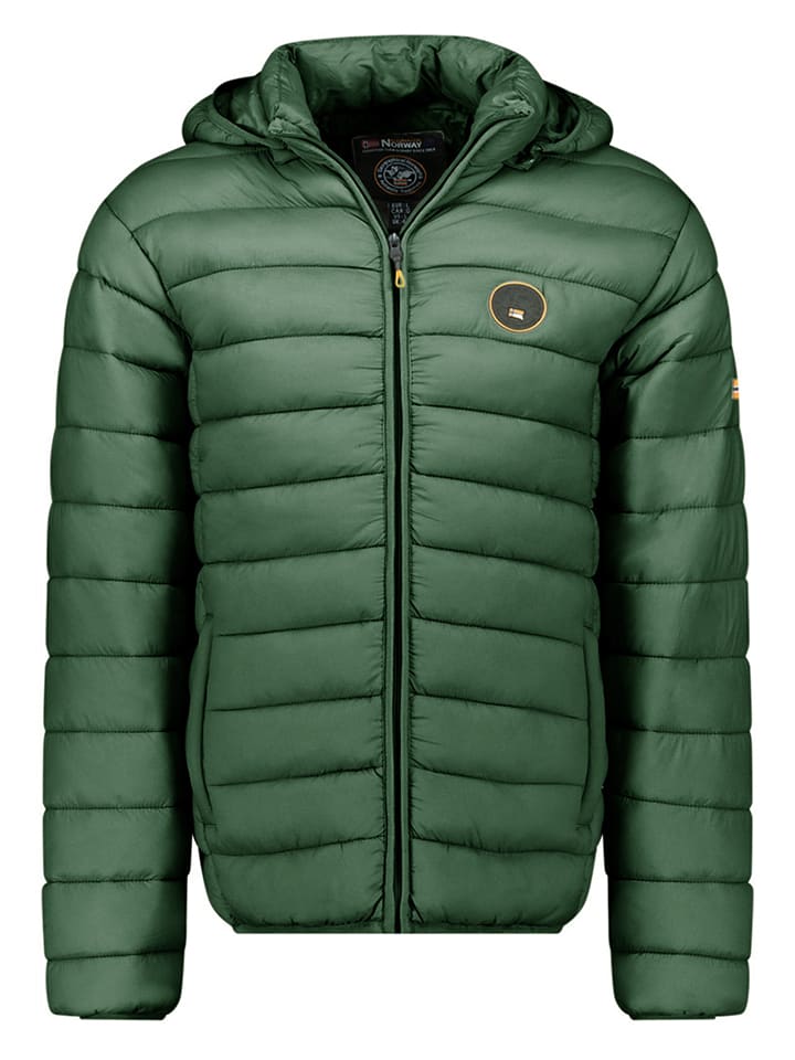 Geographical Norway Kurtka pikowana "Amigomap" w kolorze zielonym rozmiar: XL