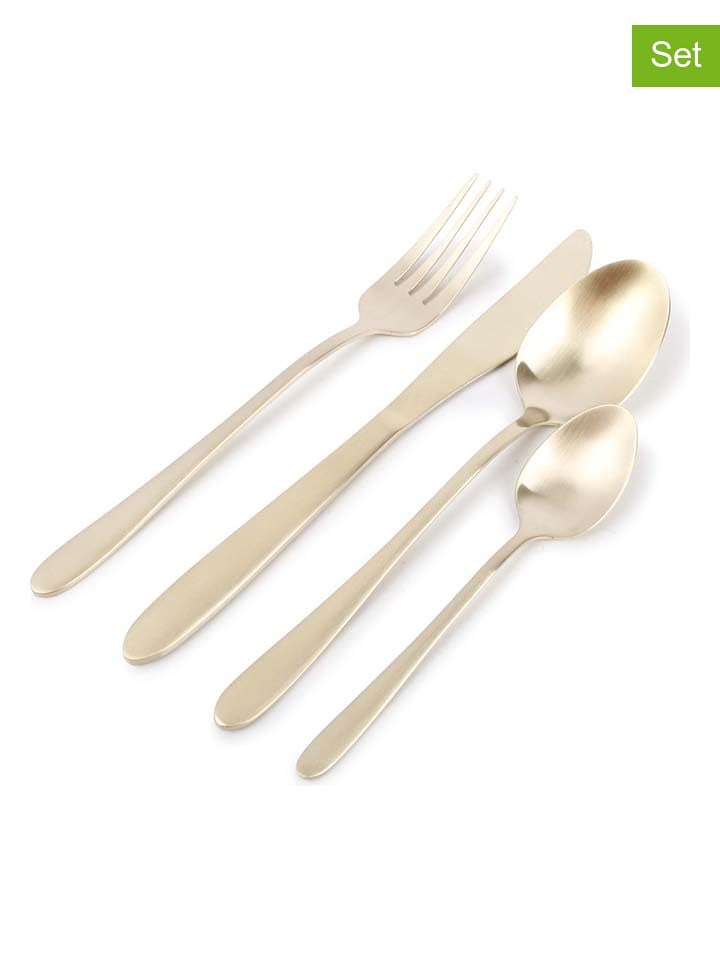 Salt and Pepper 24-częściowy zestaw sztućców "Slim" w kolorze złotym rozmiar: onesize