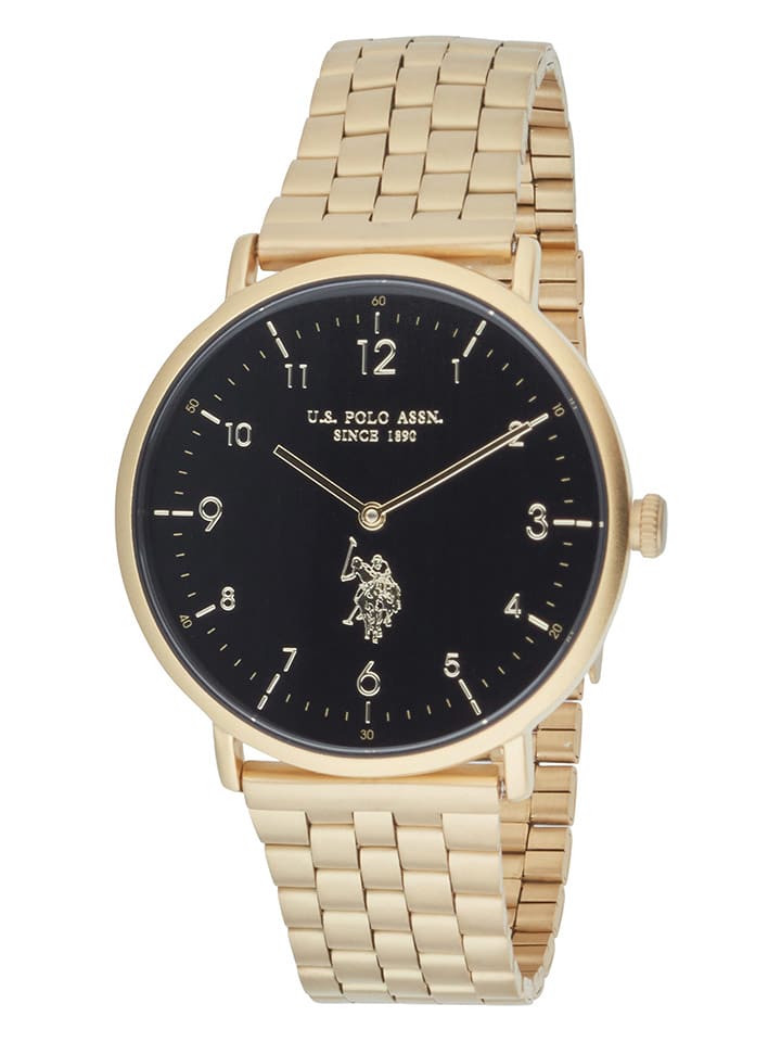 U.S. Polo Assn. Zegarek kwarcowy w kolorze złoto-czarnym rozmiar: onesize