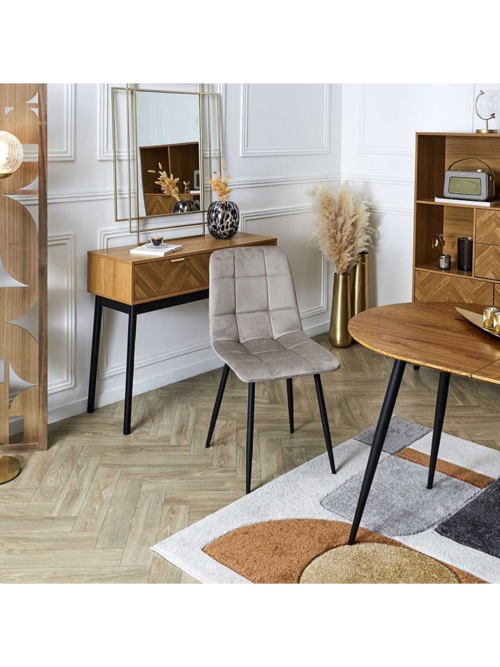 Rétro Chic Krzesło "Mateo" w kolorze szarym - 45 x 88 x 52 cm rozmiar: onesize