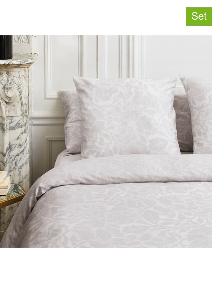 CXL by Christian Lacroix Satynowe poszewki (2 szt.) w kolorze szarobrązowym na poduszkę rozmiar: 80x80 cm