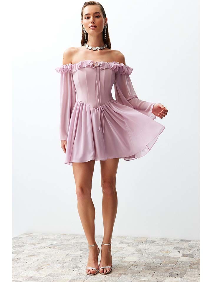 trendyol Sukienka w kolorze jasnoróżowym rozmiar: 34